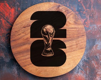 World Cup 2026 Engraving File | Soccer Trophy Vertical Design | Football SVG PNG AI | Laser Engraving File 26 Design