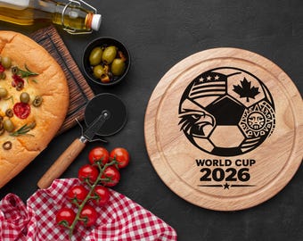 World Cup 2026 Soccer Ball Engraving File | USA Canada Mexico Design | Minimalist Football SVG PNG Ai | Laser Engraving File