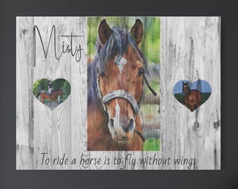 Retrato de caballo personalizado con estética de acuarela, pintura de caballo personalizada con nombre, retrato conmemorativo de caballo en acuarela, retrato de caballo personalizado