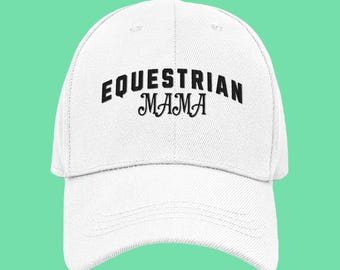 Gorra de mamá ecuestre, gorra para mamá amante de los caballos, gorra de béisbol para animar en el ring, mamá de espectáculos ecuestres, gorra ecuestre tras bambalinas, gorra clásica para papá