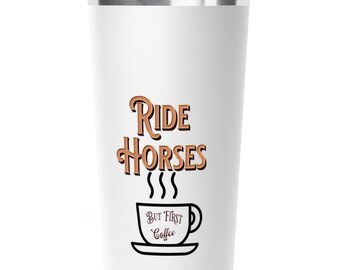 Vaso de café, regalo para amantes de los caballos, taza ecuestre, taza con aislamiento de 22 oz, regalo de equitación, entusiasta de los caballos, taza de café de vaquera