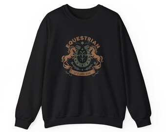 Sudadera ecuestre, regalo para amantes de los caballos, jersey de cazador, diseño sofisticado, regalo para ella o él