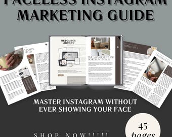 The Faceless Instagram Marketing Guide Ebook  for Female Entrepreneurs Instagram Faceless Digital Marketing Digital Strategies