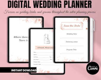 Kit imprimible de carpeta para planificador de bodas, planificador de bodas, lista de verificación para la planificación de bodas, cronograma del día de la boda, lista de tareas pendientes, presupuesto, cronograma