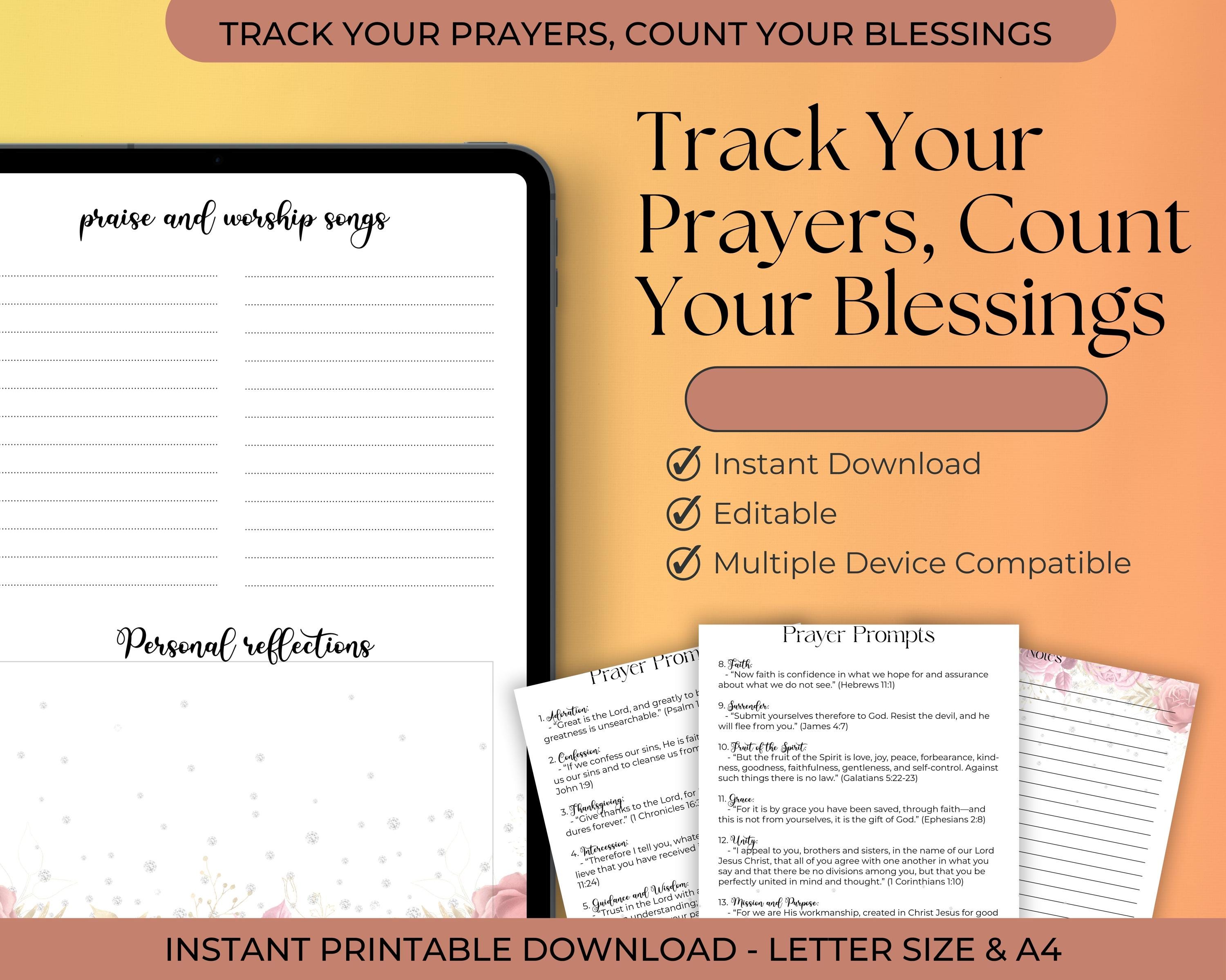 Prayer Journal Printable | Bible Study Guide | Gratitude Journal ...