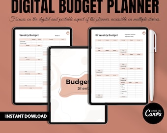 Printable Monthly Budget Planner | Personal Finance Tracker | Budget Organization, Expense Tracker, Monthly Planner PDF