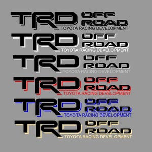Two TRD Off Road TOYOTA Decals 4 Tacoma Tundra Pair Sticker Bedside Vinyl