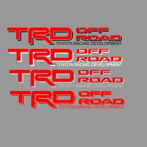 Two TRD off Road TOYOTA Decals 4 Tacoma Tundra Pair Sticker Bedside ...