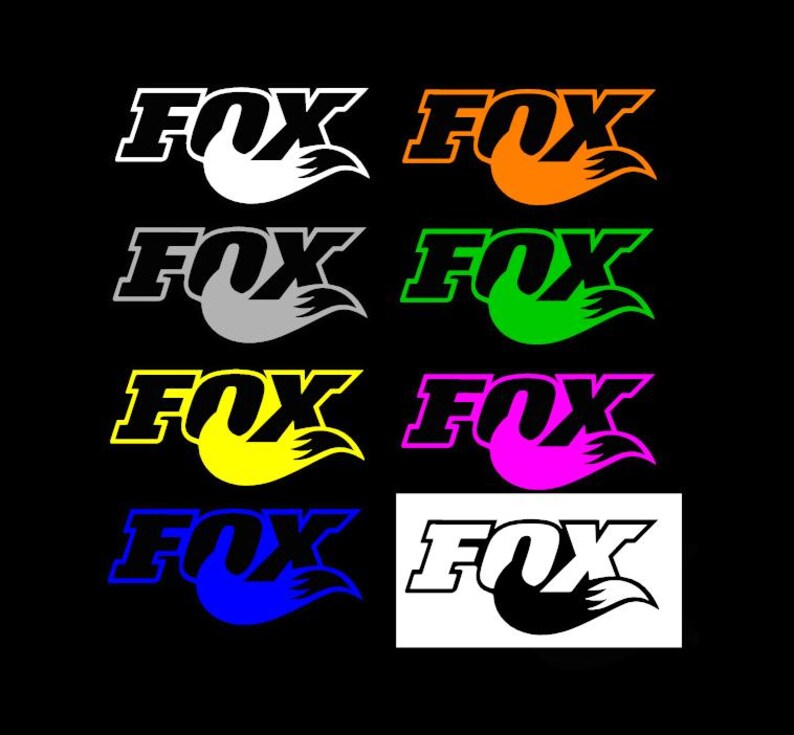 Adesivi FOX Shocks Decalcomania Die-Cut (4 Pezzi) – Per Camion RC Fuoristrada E Monster Truck