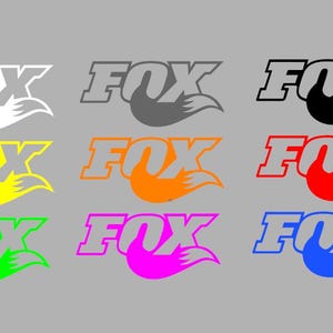 Fox Shocks Motocross MX Bike Vinyl Die Cut Car Decal Sticker -