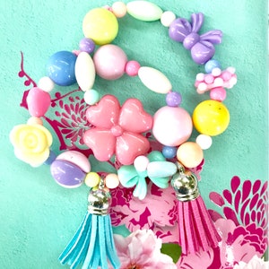 Pastel charm bracelet