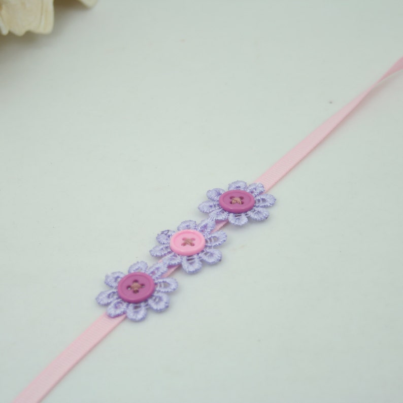 Set of 2 Lace flower headbands image 2