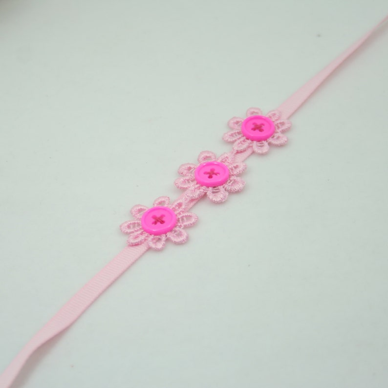 Set of 2 Lace flower headbands image 4