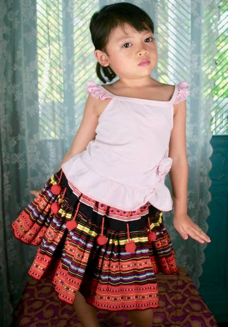 Hmong skirt Orange