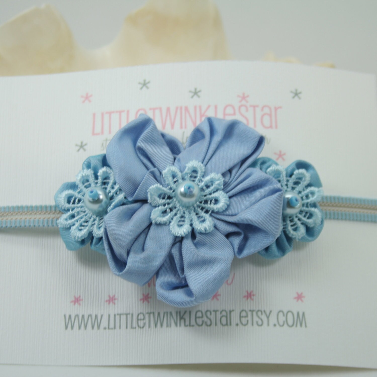 Trio Silk Flower Headband Etsy