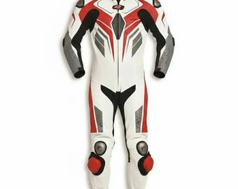 Traje de motociclista de piel de canguro hecho a mano - Equipo de pista personalizado
