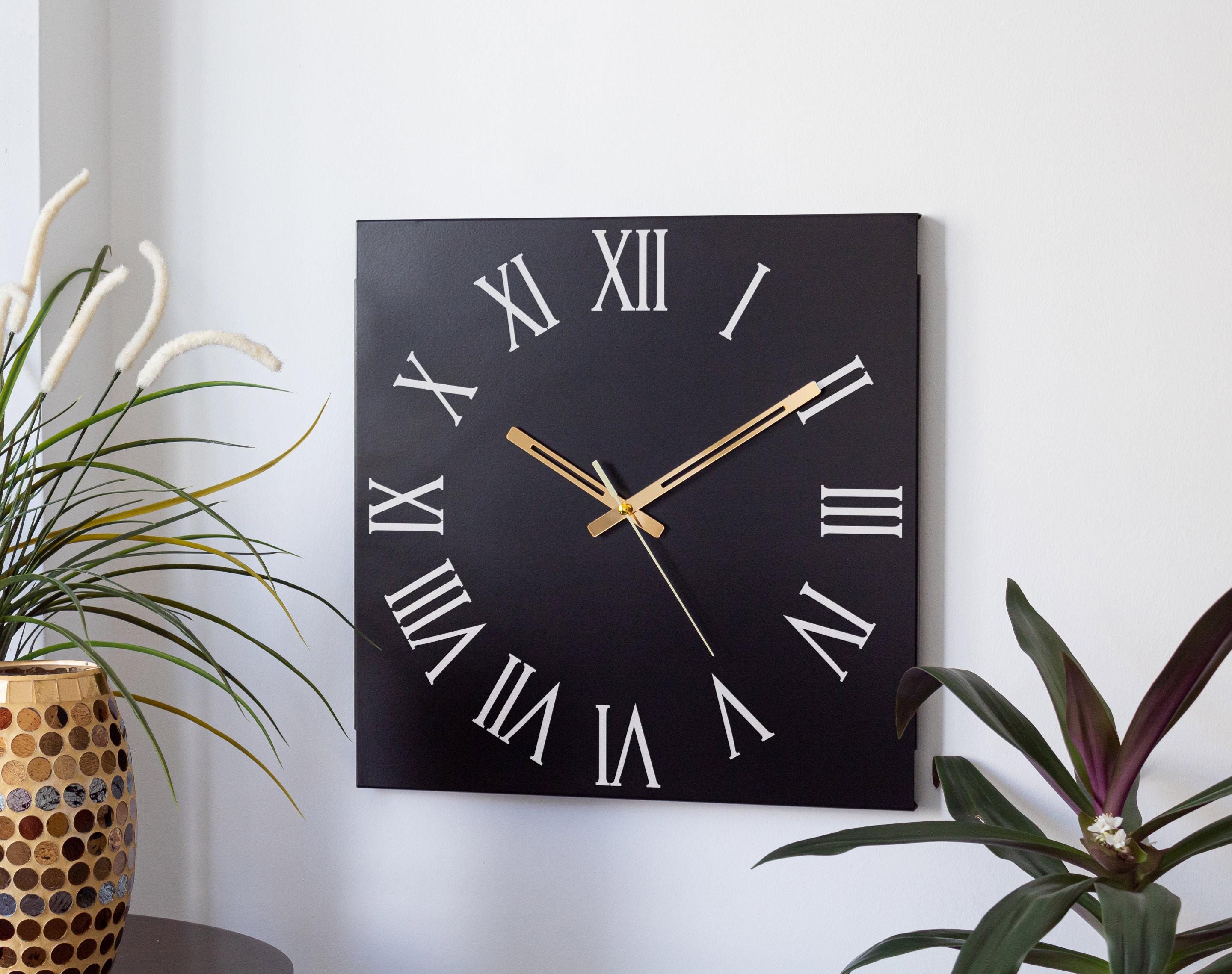 壁掛け時計 正方形 サイレント カチカチカチ音をたてない時計 ブラック 小枝 グレー 木の枝 ファームハウス 壁掛け時計 電池式 10インチ キッチン時計 並行輸入 RainbowDay 壁掛け時計 正方形 サイレント カチカチ音を立てない時計