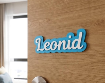 Personalized nameplate | Door sign with name | Modern name decoration | Children's room door decoration | Personalized gift