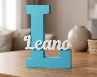 Personalized letter with name | Personalized nursery decor | Gift for birth, christening, or birthday | Baby name tag