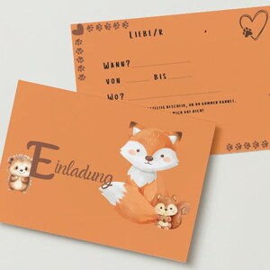 Lieve verjaardagsuitnodiging vos