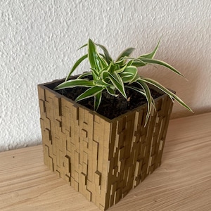 Blumentopf Holz Optik