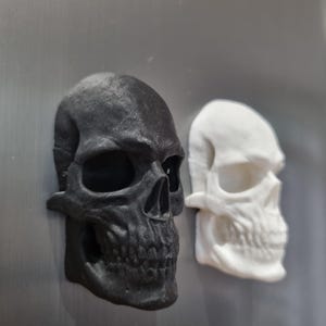 Human Skull Fridge Magnet | Gothic Kitchen Decor | Horror Gift for Skull Lovers | Spooky Magnet