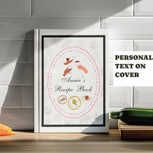 Personlig receptbok, elegant familjekokbok, personligt köksminnessak, A5 receptdagbok