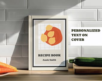 Gepersonaliseerd citroenreceptenboek, kookboek op maat voor het hele gezin, modern keukendagboek, A5 hardcover