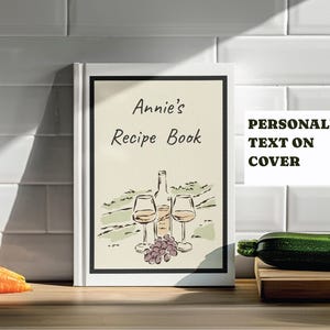 Personlig receptbok – Anpassad kokbok för vin och vingårdar Elegant kökspresent