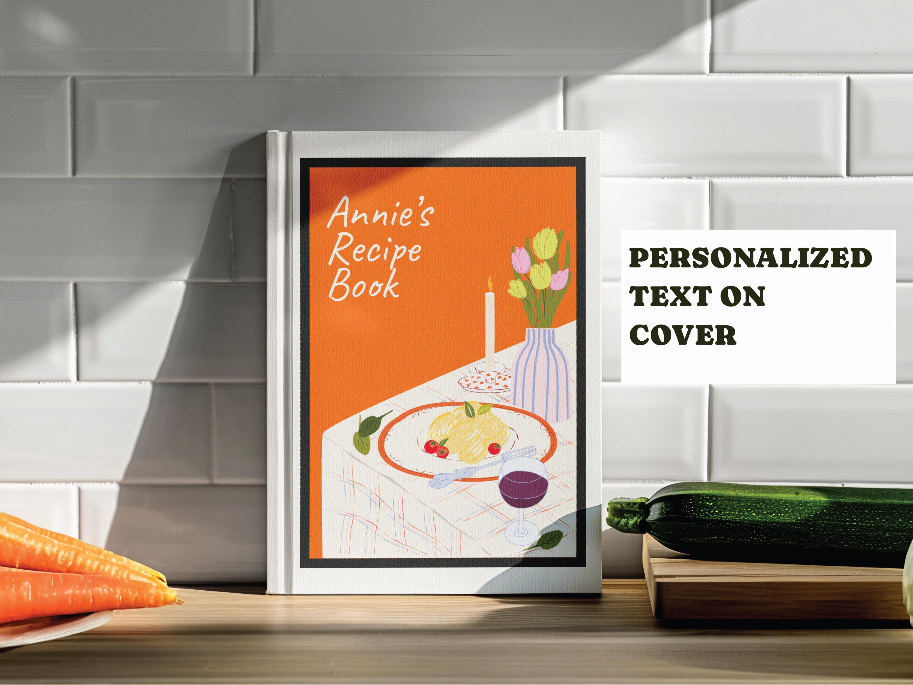 Personalized Recipe Book, Modern Family Cookbook, Custom Kitchen Journal, A5 Cooking Keepsake