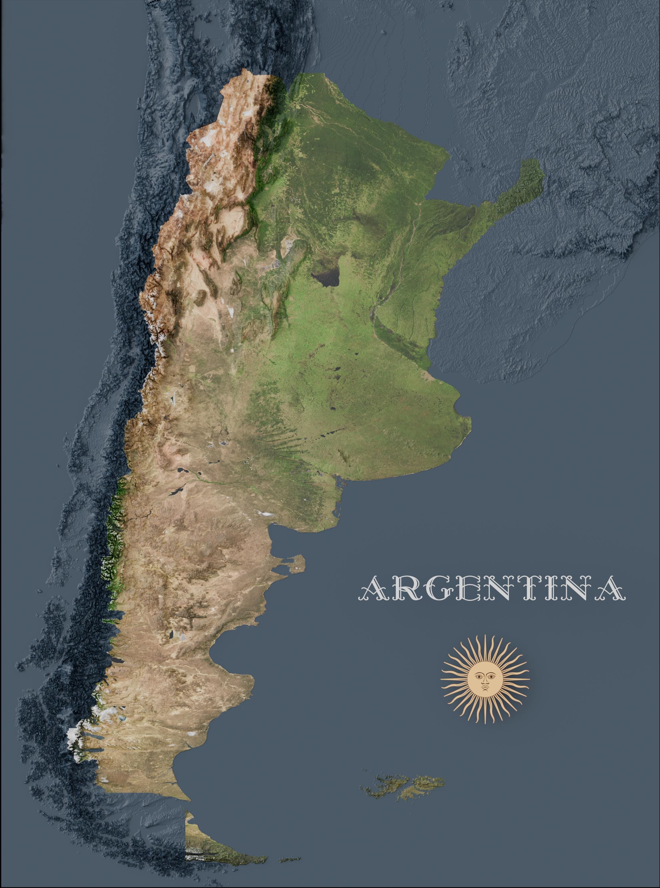 Argentina Map Wall Art Decor - Etsy