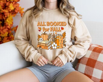 Book Lover Fall Shirt Design: Cozy Bookish PNG (Digital Download)