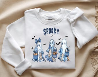 Retro Halloween Girly PNG: Design per maglietta della stagione spettrale (download digitale)