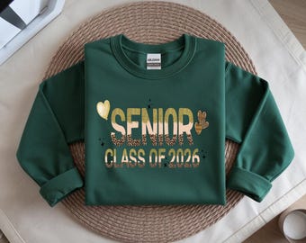 Laurea Senior 2026 PNG: Design per maglietta Coquette Preppy (download digitale)