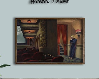Edward Hopper Automat Canvas Print – Iconic American Realism Wall Art – Vintage Cafe Scene Painting – Museum Quality Home Decor