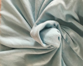 Light Blue Knit Vintage Fabric Lot #393