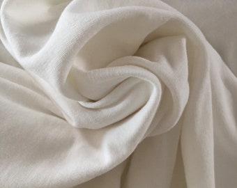 Soft White Sweatshirt Knit Vintage Fabric Lot #396