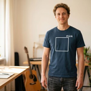Think Outside The Box Graphic T-shirt Minimalist Design For Creative Thinkers