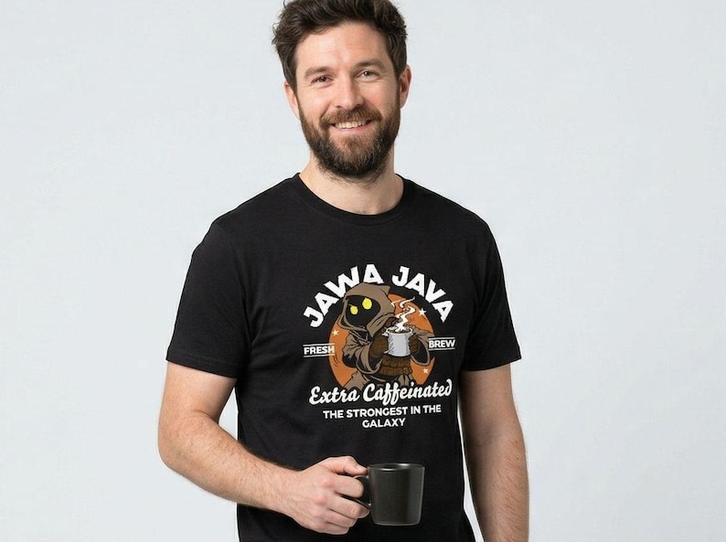 Jawa Java Extra Caffeinated Sci-fi Coffee Parody T-shirt image 1