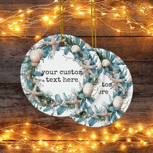 Personalisierte Küsten Weihnachtsverzierung: Strand-Foto-Andenken