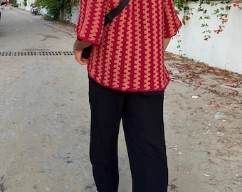 Patrón de camisa de crochet Monaco