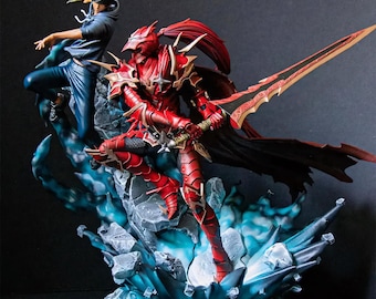 Kit da garage Apex Void-Walker vs. Phantom Knight - Diorama Eternal Duel in scala 1/10 - Figura in resina Ascendant Quest stampata in 3D