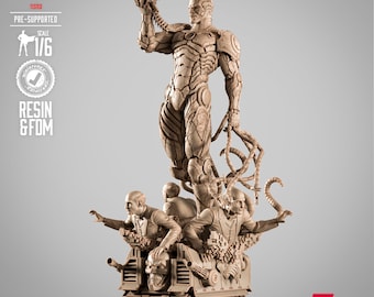 Gothic Night Crusader Garage Kit - Urban Knight of Murder Statue 1/6 & 1/12 Scale - 3D Printed Shadow Detective Resin Figure