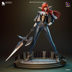 Metaphorical Knight Garage Kit - Fantasy Commander Statue 1:8 Scale - 3D Printed High-Detail Warrior Resin Figure