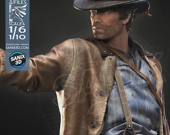 Kit da garage per fuorilegge del selvaggio West - Statua di vagabondo di frontiera in scala 1/10 e 1/6 - Figura classica di pistolero in resina stampata in 3D