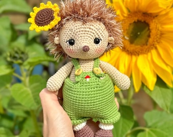 Hedgehog crochet pattern, Amigurumi hedgehog pattern, Forest animal crochet pattern