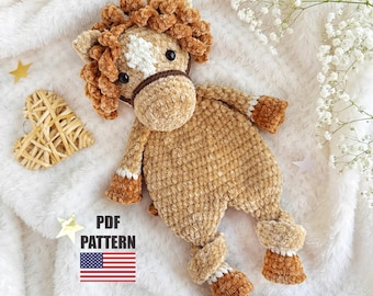Crochet horse pattern, Crochet lovey, Crochet horse snuggle