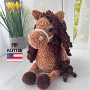 Crochet horse pattern, Amigurumi horse, Cute crochet animal pattern