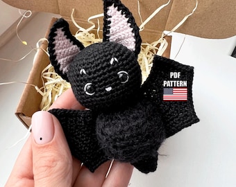 Amigurumi Crochet Bat Pattern, Halloween Decor DIY (PDF Pattern)