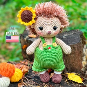 Modello all'uncinetto riccio, modello riccio Amigurumi, modello uncinetto animale della foresta